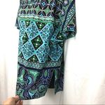 Chico's Chico’s Black Label Blue Green & Black Tunic Top Size 00 XS 2 Photo 4