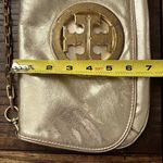 Tory Burch Metallica Gold Crossbody Detachable Chain Strap Clutch X-Body Photo 9