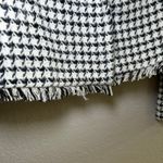 Lili Sidonio Houndstooth Blazer Fringe Trim Women's Jacket preppy care academia Black Size L Photo 4