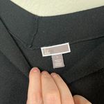 Chelsea28  Black V-Neck Sweater With White Stripes Size S  cashmere blend Photo 3