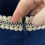 Lilly Pulitzer Vena stretch shift halter mini dress true navy gold trim size 0 Photo 11