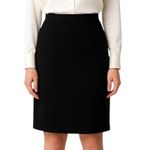 Evan Picone Pencil Skirt Suit Separate Classic Work Lined Solid Black Size 16 Photo 4
