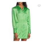 frame denim NWT Frame Strong Shoulder Silk Blend Mini Dress Photo 1