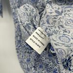 Solitaire  Swim Cover Up Tunic Boho Blue Embroidered Beaded Tassels Size M Photo 10