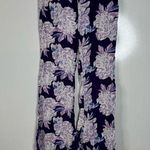 Flynn Skye  Purple Floral Patty Flare Pants Size Medium Photo 0