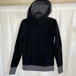 Lululemon Runaway Fleece Pullover Hoodie Black and Gray Size 6 Thumbholes Gym Photo 1