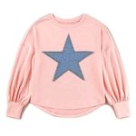 Plus Studded Star Graphic Oversized Pink Top Blouse Blue Star Size 2x Worn Once Photo 2