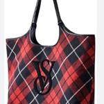Victoria's Secret NWT, Victoria Secret Sherpa Logo Plaid Tote Weekender Bag 2023 Photo 0