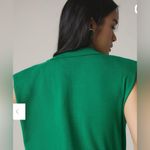 Anthropologie By  Collared Polo Muscle Sweater Tank Shirt Sz M Green Photo 2