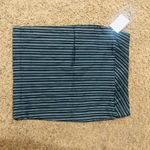 Mixxed26 Women's Pinstripe Pencil Straight Stretch Skirt‎ Black White Large NWT Photo 1