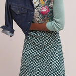 ALDOMARTINS wool floral knitted sweater dress XL Green Photo 0