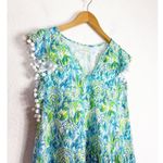 Lilly Pulitzer Lacie Swing Tiered Mini Dress Printed Pom Pom Cotton XS 272589 Photo 6