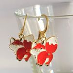 Handmade Earring Fox Kawaii Dangle NEW Photo 2