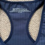 Beyond Yoga Like New  Work It Over Long Line Sports Bra Navy Stripe XL Retail $70 Photo 7