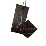 Nwt Montanaco Full Zip White Denim Jean Jacket Double Breasted Spring Fall Size L Photo 9