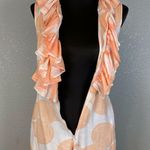 Evelyn Pearson Vintage 60s Ruffle Front Lounge Jumpsuit Size S Peach Wide Leg Pink Photo 8