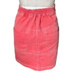 Wildfang The Essential Denim Work Skirt in Salmon Pink Size Large Photo 2
