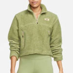 Nike  therma-fit green Sherpa quarter zip sweatshirt XS Photo 0