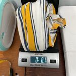 J for Justify  Striped Button Front Shirt Dress Tunic Yellow White Navy S Photo 4