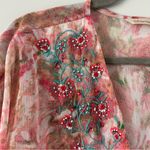 Soft Surroundings Embroidered Beaded Primavera Boho Topper Kimono Cardigan XL Photo 3