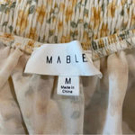 Mable Dainty Yellow Floral Cut Out Mini Dress Size Size Medium Ruffle Bottom Photo 6