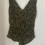 Leith  floral rusched bodysuit size XS Photo 0
