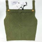 Balmain Vichy Gingham Knit Tank Top Olive Green 44 FR 12 US NWT DF0AB051KH60 Photo 11