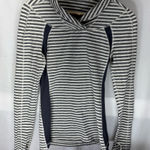 Lululemon Athletica Navy and White Striped Long Sleeve Top Photo 0