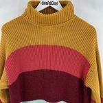 Farm Rio de Janeiro Rainbow Turtleneck Striped Knit Sweater Dress Size XS Photo 4