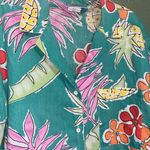 Vintage 80s Hawaiian Tropical Blouse Unisex Size M Photo 3