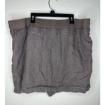 Ellen Tracy Company  100% Linen Skort Skirt Women's Plus Size XXL Gray Drawstring Photo 1