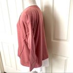 Vera Wang Simply Vera  pinkish long sleeved shirt with white layer underneath Photo 2