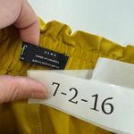 ZARA Pants Women X Small Yellow Tie Waist Crop Ankle Smocked Coastal Preppy Photo 3