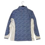 Peter Millar * Womens Sun Rashguard Swim Surf Top Size M Long Sleeve 1/4 Zip Blue Photo 1