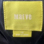 Anthropologie Maeve Womens Remy Black White Striped A-Line Pleated Skirt Size 12 Photo 6