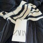 ZARA NWT Knit Striped Black Midi Dress - Size S Bloggers Fave Photo 6