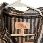 PINK - Victoria's Secret Victoria's Secret Striped Button Down Pajama Top Size Large‎ Photo 1