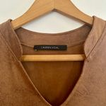 NWT Lauren Vidal Faux Suede Leather Dress 3/4 Sleeve, v Photo 1