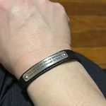Inspirational Black Faux Leather Bracelet Photo 0
