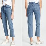 RE/DONE Originals 2019 High Rise Stove Pipe Raw Hem Light Wash 25 190-3WSTV27 Photo 13