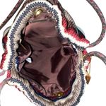 The Sak  Elliott Lucca Brown/Multicolor Striped Hand Crochet & Leather Hobo Purse Photo 3