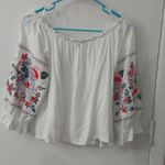 Sugar Lips Embroidered Off Shoulder Boho Top S Festival Concert Summer Floral Photo 5