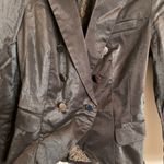 H&M  Womens Size 4 Jacket Short Black Shimmer Silver Buttons Rock Preppy Photo 2