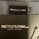 Pretty Little Thing NWT Gray Pleated High Rise Straight Leg Ankle Dress Pants Sz 4 Photo 3