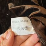 Vintage Madrid Spain Kuem Ha Brown Velvet Bedazzle Leopard Long Sleeve Shirt Top Size 12 Photo 7