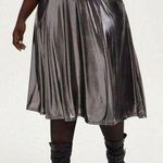 Torrid  Metal Grey Liquid Shine Midi Skirt 2 Photo 0