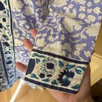 SZ BLOCKPRINTS Tunic Blue Patterned Tunic Dress Bohemian Size Small Photo 2