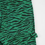 KkCo Slit Trouser Green & Black Zebra Carpenter Pants Size XS Photo 7