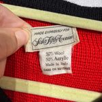 Saks 5th Avenue Saks Fifth Avenue Red Vintage Wool Blend Sweater Sz L Photo 4