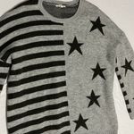 easel BLACK & GREY AMERICAN FLAG‎ KNIT PULLOVER SIZE M Photo 2